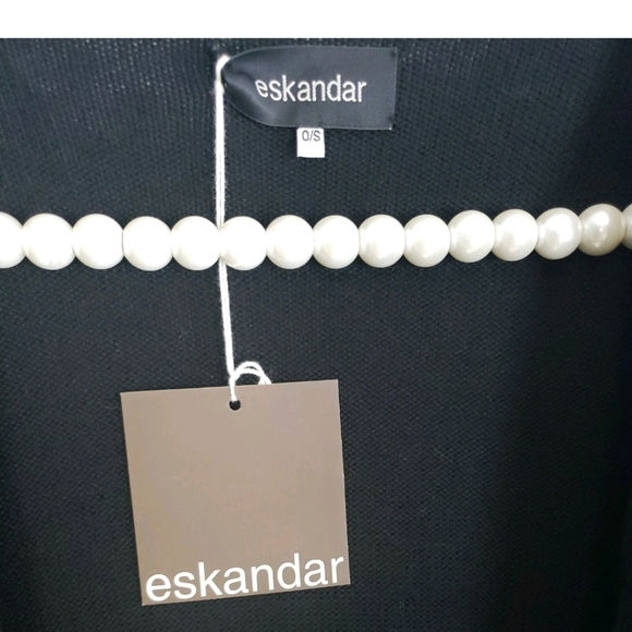 NWT ESKANDAR $1290 100% Merino Wool Cardigan Made in Scotland Lagenlook OS